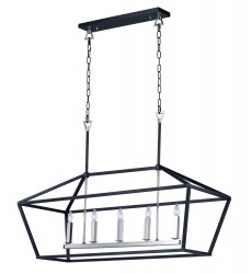 Abode 5-Light Linear Chandelier-(25157TXBPN)-Maxim  Abode 5-Light Linear Chandelier-(25157TXBPN)-Maxim