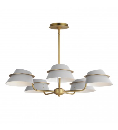 Lucas 5-Light Chandelier-(25225LFGNAB)-Maxim  Lucas 5-Light Chandelier-(25225LFGNAB)-Maxim