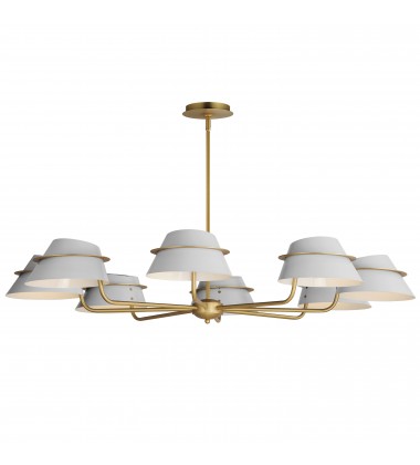 Lucas 8-Light Chandelier-(25228LFGNAB)-Maxim  Lucas 8-Light Chandelier-(25228LFGNAB)-Maxim