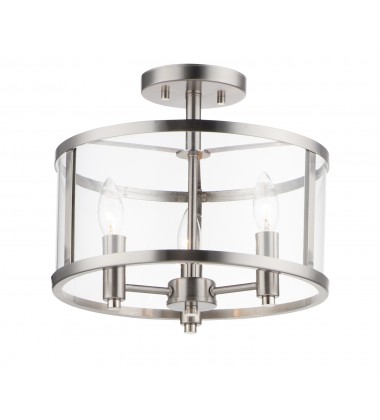  Sentinel 3-Light Semi Flush-(25250CLSN)-Maxim