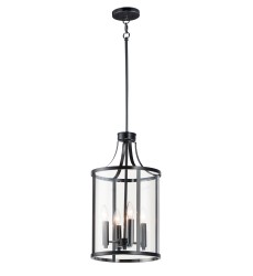  Sentinel 4-Light Pendant-(25253CLBK)-Maxim