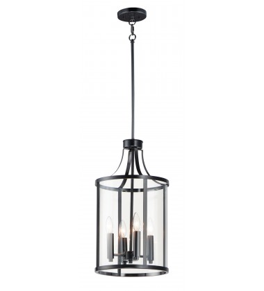 Sentinel 4-Light Pendant-(25253CLBK)-Maxim