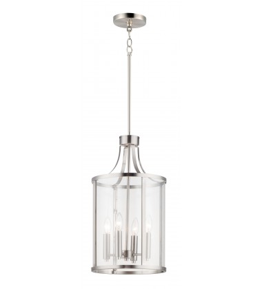  Sentinel 4-Light Pendant-(25253CLSN)-Maxim