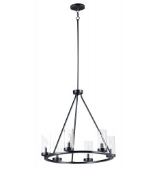  Sentinel 6-Light Chandelier-(25255CLBK)-Maxim