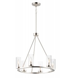  Sentinel 6-Light Chandelier-(25255CLSN)-Maxim