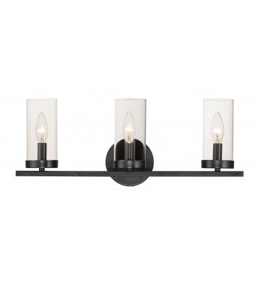  Sentinel 3-Light Bath Vanity-(25257CLBK)-Maxim