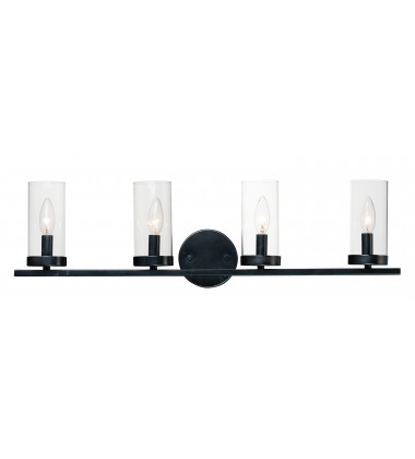  Sentinel 4-Light Bath Vanity-(25258CLBK)-Maxim