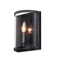  Sentinel 1-Light Wall Sconce-(25259CLBK)-Maxim