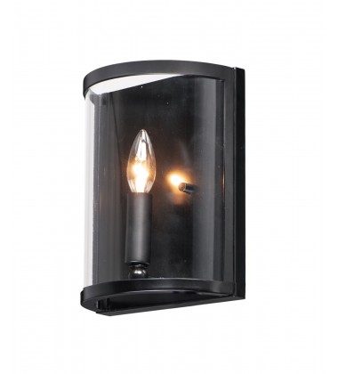  Sentinel 1-Light Wall Sconce-(25259CLBK)-Maxim