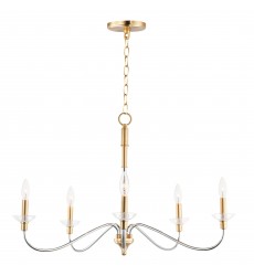 Clarion 5-Light Chandelier-(25375CLPCSBR)-Maxim Clarion 5-Light Chandelier-(25375CLPCSBR)-Maxim