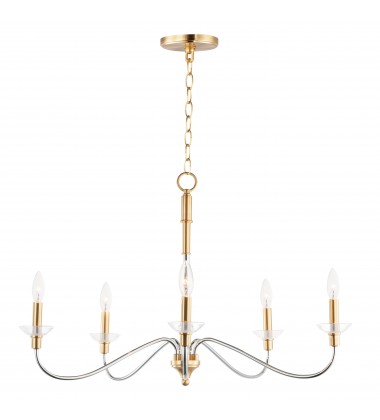  Clarion 5-Light Chandelier-(25375CLPCSBR)-Maxim