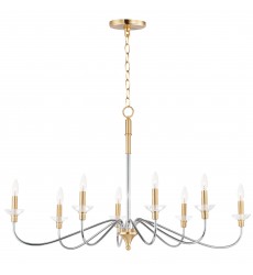 Clarion 8-Light Chandelier-(25378CLPCSBR)-Maxim Clarion 8-Light Chandelier-(25378CLPCSBR)-Maxim