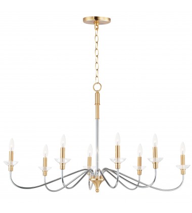  Clarion 8-Light Chandelier-(25378CLPCSBR)-Maxim
