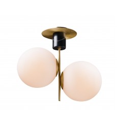  Vesper 2-Light Semi-Flush-(26032SWSBRBK)-Maxim