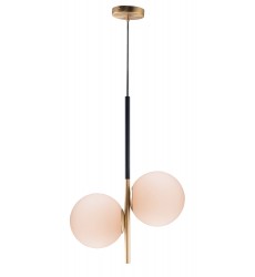  Vesper 2-Light Pendant-(26035SWSBRBK)-Maxim