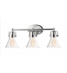 Seafarer 3-Light Bath Vanity With Bulbs-(26113CDPC/BUL)-Maxim Seafarer 3-Light Bath Vanity With Bulbs-(26113CDPC/BUL)-Maxim