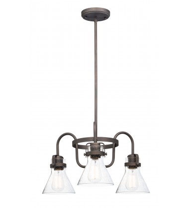  Seafarer 3-Light Chandelier With Bulbs-(26116CDOI/BUL)-Maxim