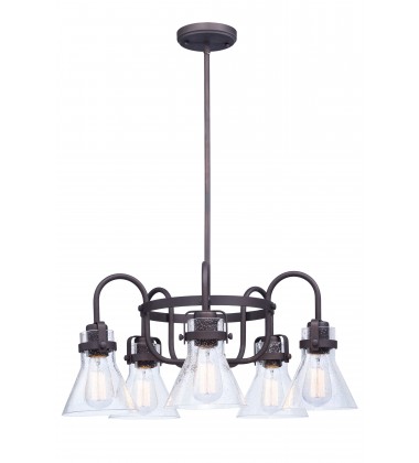  Seafarer 5-Light Chandelier With Bulbs-(26117CDOI/BUL)-Maxim