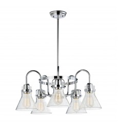  Seafarer 5-Light Chandelier With Bulbs-(26117CDPC/BUL)-Maxim