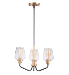  Goblet 3-Light Chandelier-(26124CLBZAB)-Maxim