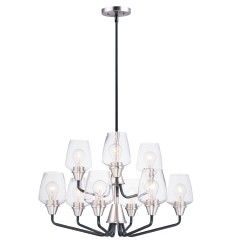  Goblet 9-Light Chandelier-(26127CLBKSN)-Maxim