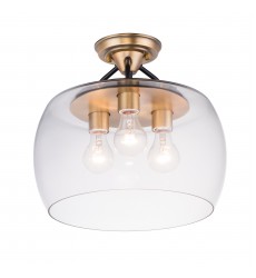  Goblet 3-Light Semi Flush Mount-(26130CLBZAB)-Maxim