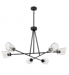  Keppe 6-Light Chandelier-(26266SSDBZ)-Maxim