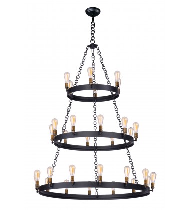  Noble 30-Light Chandelier-(26278BKNAB)-Maxim