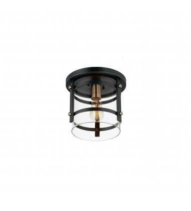  Capitol 1-Light Flush Mount-(2641BKAB)-Maxim