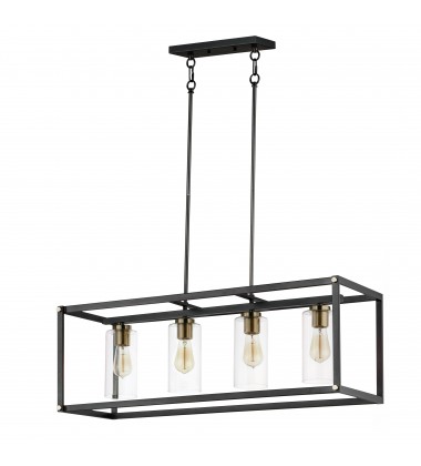 Capitol 4-Light Linear Pendant-(2644BKAB)-Maxim Capitol 4-Light Linear Pendant-(2644BKAB)-Maxim