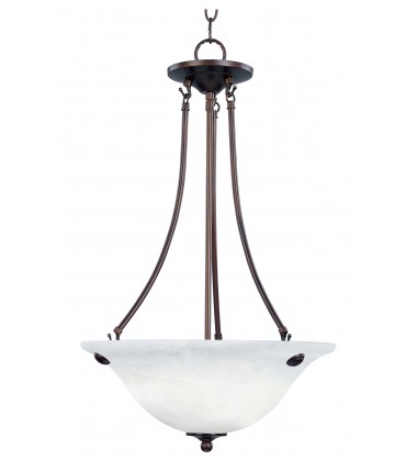  Malaga 3-Light Invert Bowl Pendant-(2682MROI)-Maxim