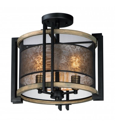  Boundry 3-Light Flush Mount-(27560BKBWAB)-Maxim