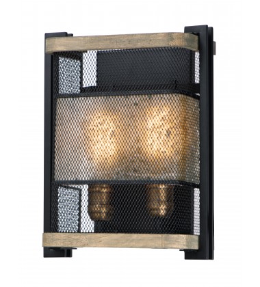  Boundry 2-Light Wall Sconce-(27562BKBWAB)-Maxim