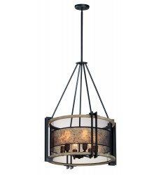  Boundry 6-Light Chandelier-(27565BKBWAB)-Maxim