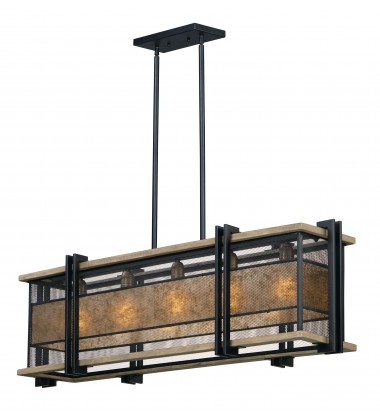  Boundry 5-Light Linear Pendant-(27567BKBWAB)-Maxim