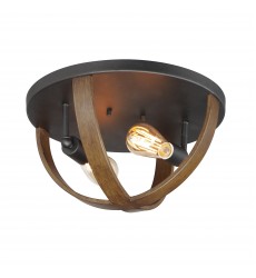  Compass 2-Light Flush Mount-(27570APBK)-Maxim