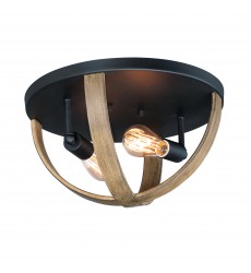  Compass 2-Light Flush Mount-(27570BWBK)-Maxim