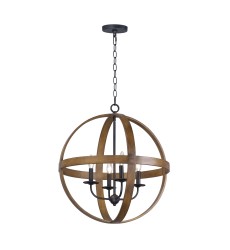  Compass 4-Light Pendant-(27574APBK)-Maxim