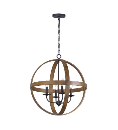  Compass 4-Light Pendant-(27574APBK)-Maxim