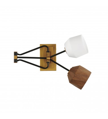 Akimbo 2-Light Swing Arm Wall Sconce W LED Bulbs-(28272DBZAB)-Maxim Akimbo 2-Light Swing Arm Wall Sconce W LED Bulbs-(28272DBZAB)-Maxim