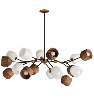 Akimbo 16-Light Pendant w LED Bulbs-(28279DBZAB)-Maxim Akimbo 16-Light Pendant w LED Bulbs-(28279DBZAB)-Maxim