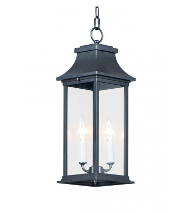  Vicksburg 2-Light Outdoor Hanging Lantern-(30029CLBK)-Maxim