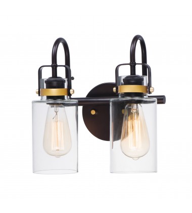  Magnolia 2-Light Bath Vanity-(30171CLBZGLD)-Maxim