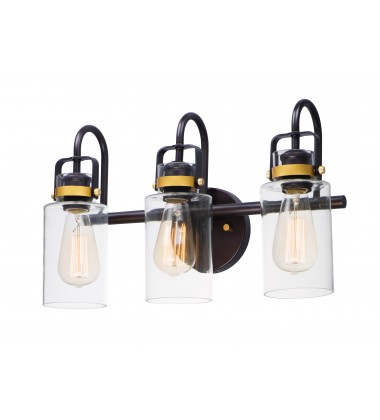  Magnolia 3-Light Bath Vanity-(30172CLBZGLD)-Maxim
