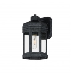  Wright 1-Light Outdoor Small Wall Sconce-(30221CLBKP)-Maxim