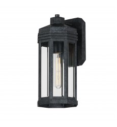  Wright 1-Light Outdoor Wall Sconce-(30222CLBKP)-Maxim