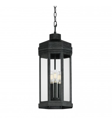  Wright 3-Light Outdoor Pendant-(30229CLBKP)-Maxim