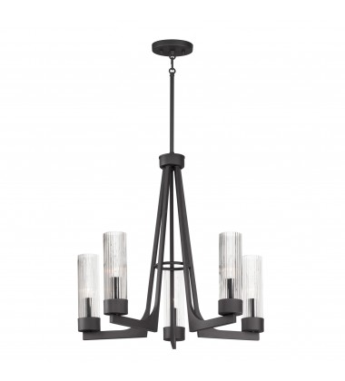 Delos 5-Light Chandelier-(30315CRAR)-Maxim Delos 5-Light Chandelier-(30315CRAR)-Maxim