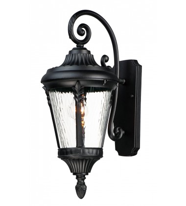  Sentry 1-Light Outdoor Wall Sconce-(3054WGBK)-Maxim