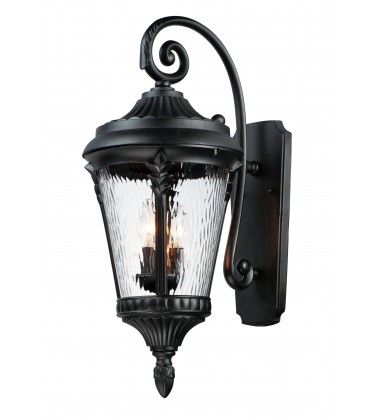  Sentry 3-Light Outdoor Wall Sconce-(3055WGBK)-Maxim